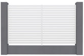 Aluminium Slat Screen Kit - White colour, 1800mm high x 3000mm wide, Slat fence panel